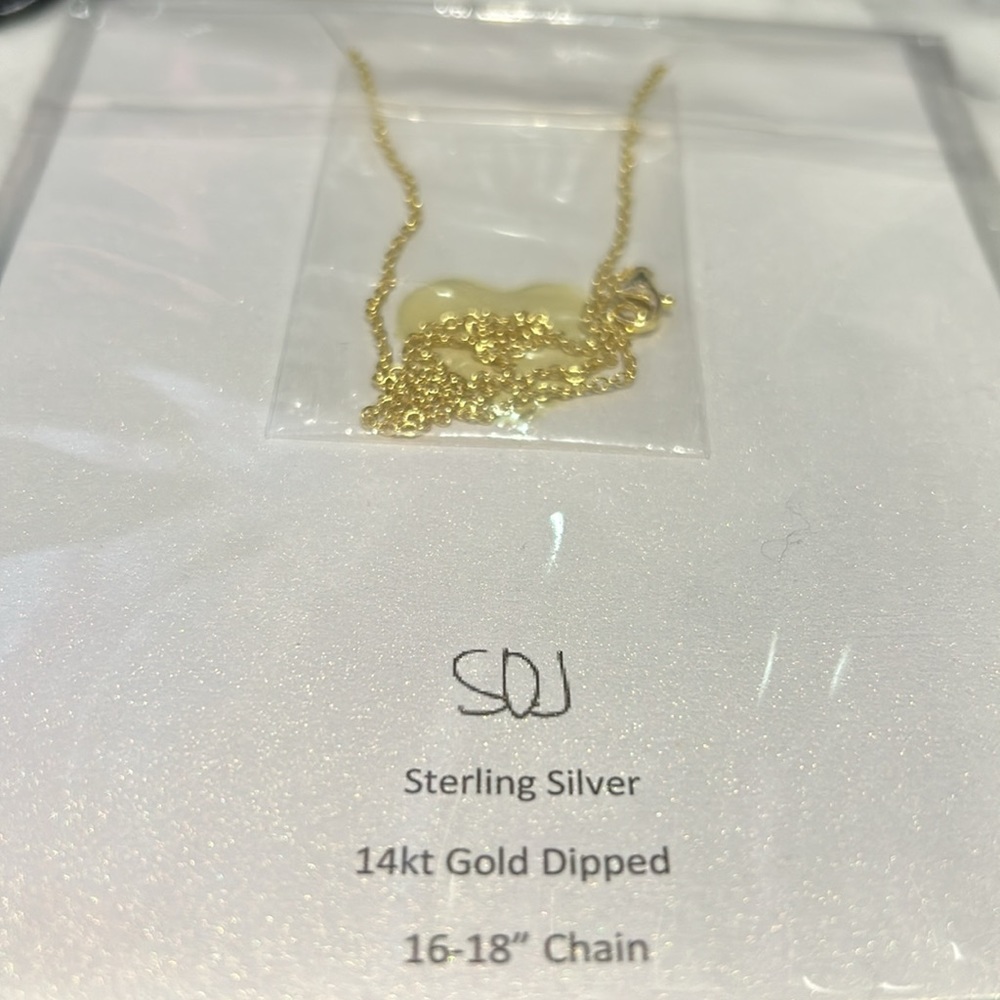 Gold Vermeil Petite Sideways Initial Necklaces-all letters avail.-Boutique - Picture 9 of 10